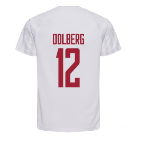 Tanska Kasper Dolberg 12 Vieras Mm-Kisat 2022 - Jalkapallo Pelipaidat (S/S) Tanska Kasper Dolberg 12 Vieras Mm-Kisat 2022 - Jalkapallo Pelipaidat (S/S)